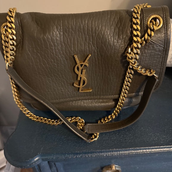 Niki medium ysl leather shoulder bag light musk color - Picture 5 of 8